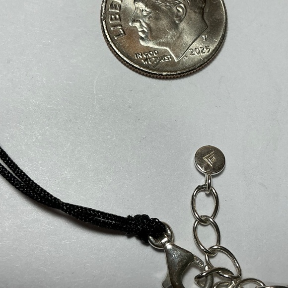 SILPADA Sterling Silver & black cord adjustable cross bracelet. 7 to 8” long - Picture 3 of 7